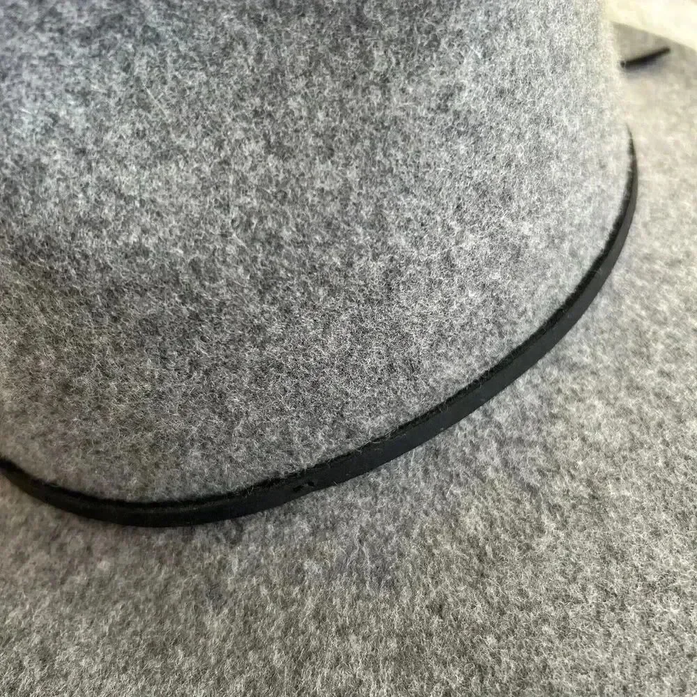 Brixton Wesley Fedora Hat Size Small 7 Gray Wool & Leather Timeless Classic